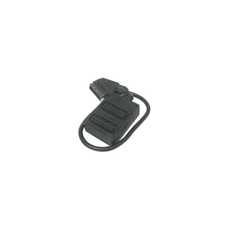 2-poliger Scart-Adapter zum männlichen Scart-Kabel 0,4 m (schwarz)

