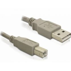 USB 2.0 - Aansluitkabel type A/B - 3 meter grijs