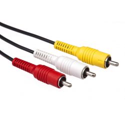 Composite 3x Tulip (RCA) male video and audio cable