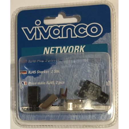 Vivanco CS 45/2 13291 Shielded RJ45 network connector - 2 pcs.