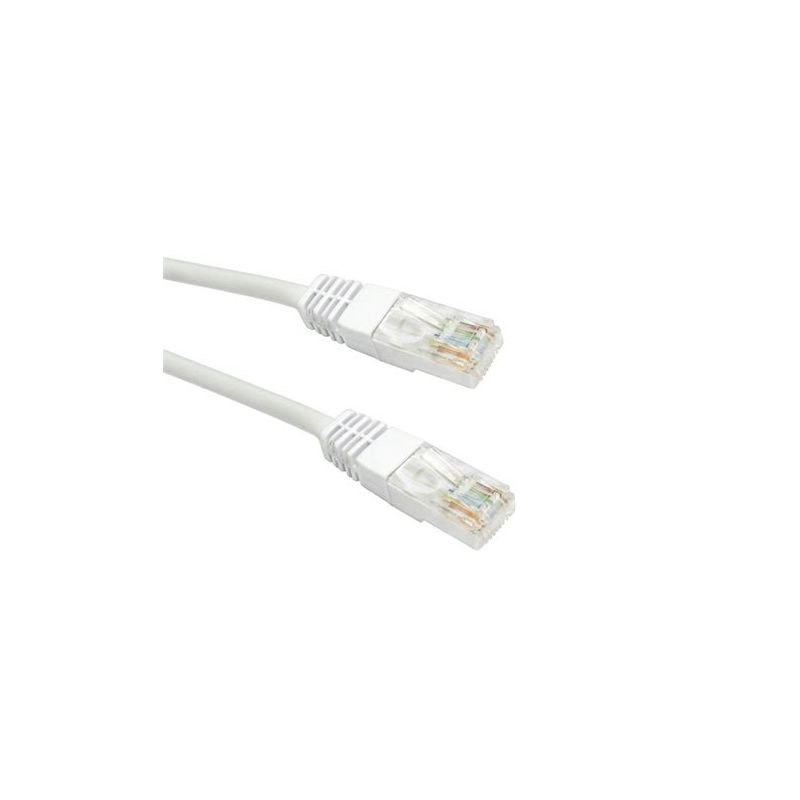 1 mtr. RJ45-UTP CAT5e cable straight - White,