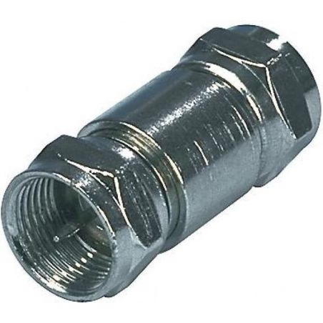 F-connector koppelstuk male - male, recht