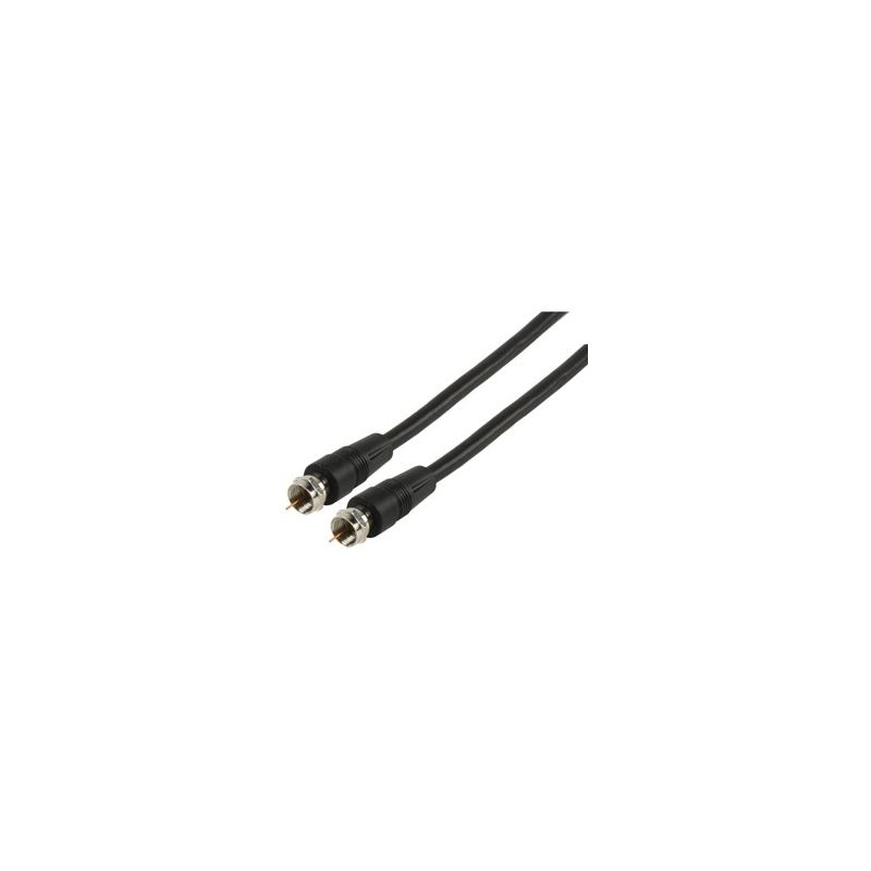 Valueline RG59/U coax connection cable F (m) - F (m) / straight - black - 1,5 meter