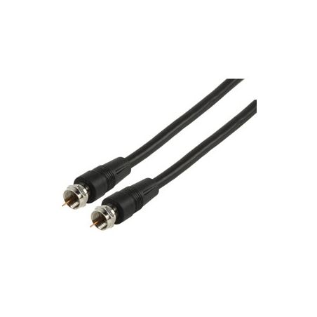 Valueline RG59/U coax connection cable F (m) - F (m) / straight - black - 1,5 meter
