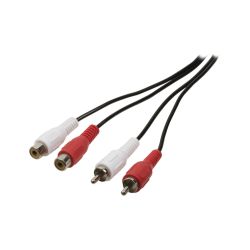 Valueline VLAB24205B20 audio cable 3 m 2 x RCA Black, Red, White