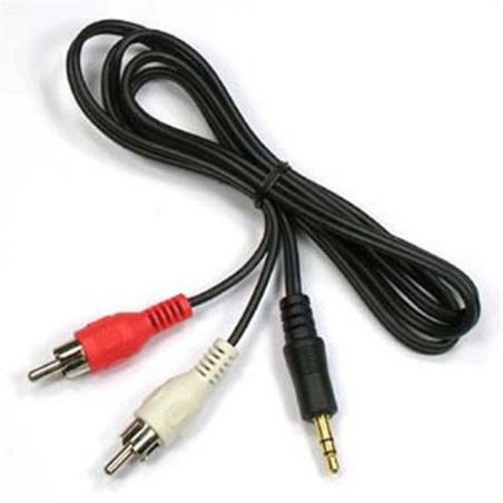 JACK 3.5 mm naar 2x Tulp (RCA) stereo kabel 1 mtr
