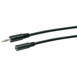 Valueline VLAP22050B50 Stereo AUDIO extension cable Jack plug (3.5 mm) to jack plug female (3.5 mm) 5 m