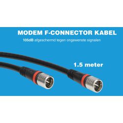 Câble coaxial Technetix RLA ++ 30 4G / LTE preuve 4K Ultra HD F (m) - F (m) - 1,5 mètre - noir