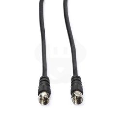 Cable-525/5 F Type coax aansluitkabel F (m) - F (m) / recht - zwart - 5 meter