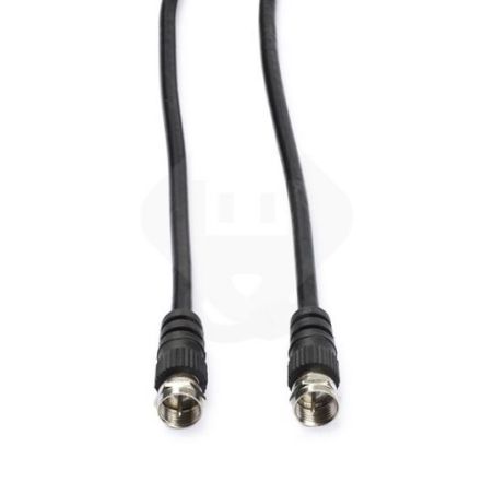 Cable-525/5 Câble de raccordement coaxial de type F F (m) - F (m) / droit - noir - 5 mètres