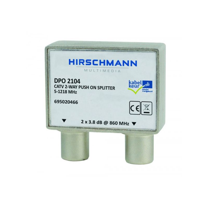 Hirschmann DPO2104 IEC TV Splitter zum Aufkleben