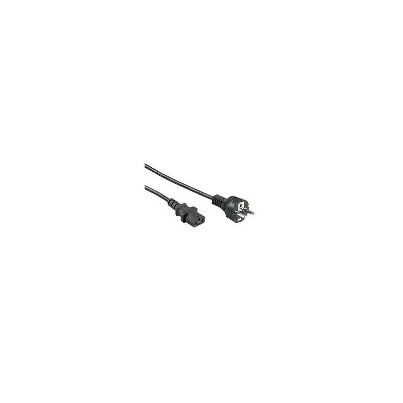 Device cable C13 to C20 straight - 3-core - Black 1.5 mtr