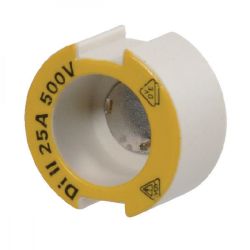 Dowel screw yellow 25-ampere Diazed, DT II, gG, 500V, E27