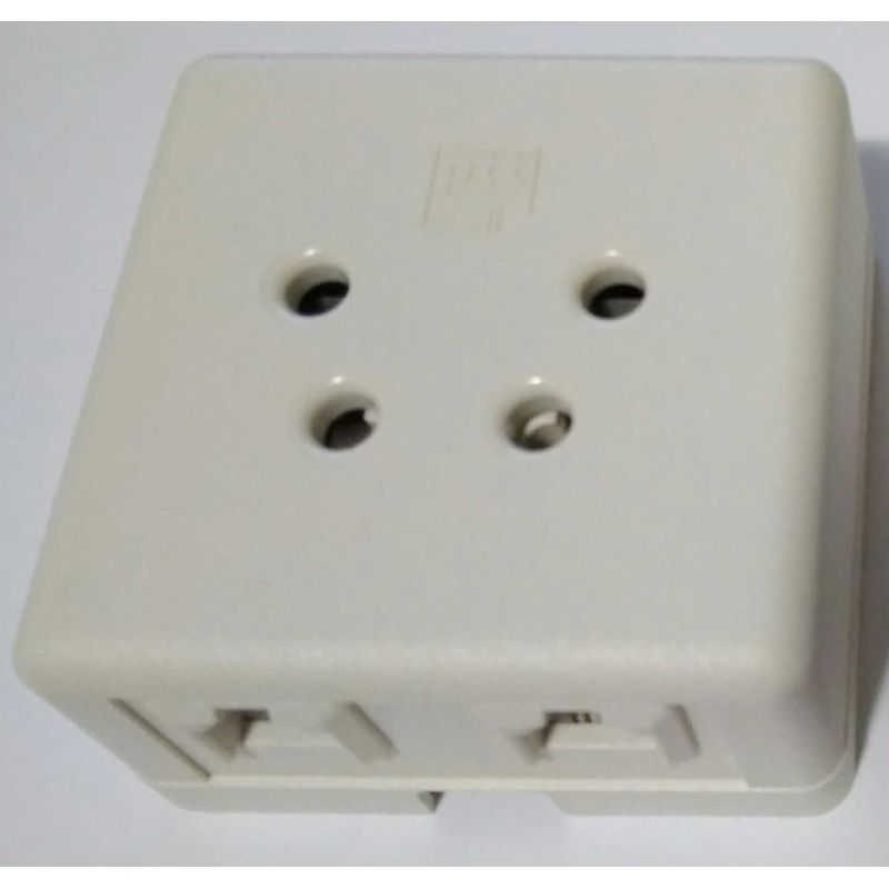 Telephone wall socket 4 pole with 2 x RJ11 surface-mounted