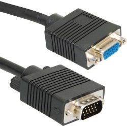 Câble d'extension moniteur VGA - 5 mètres - noir