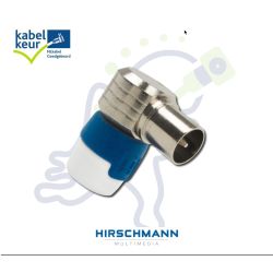 Hirschmann 4G KOSWI-4 Fiche coaxiale mâle coudée