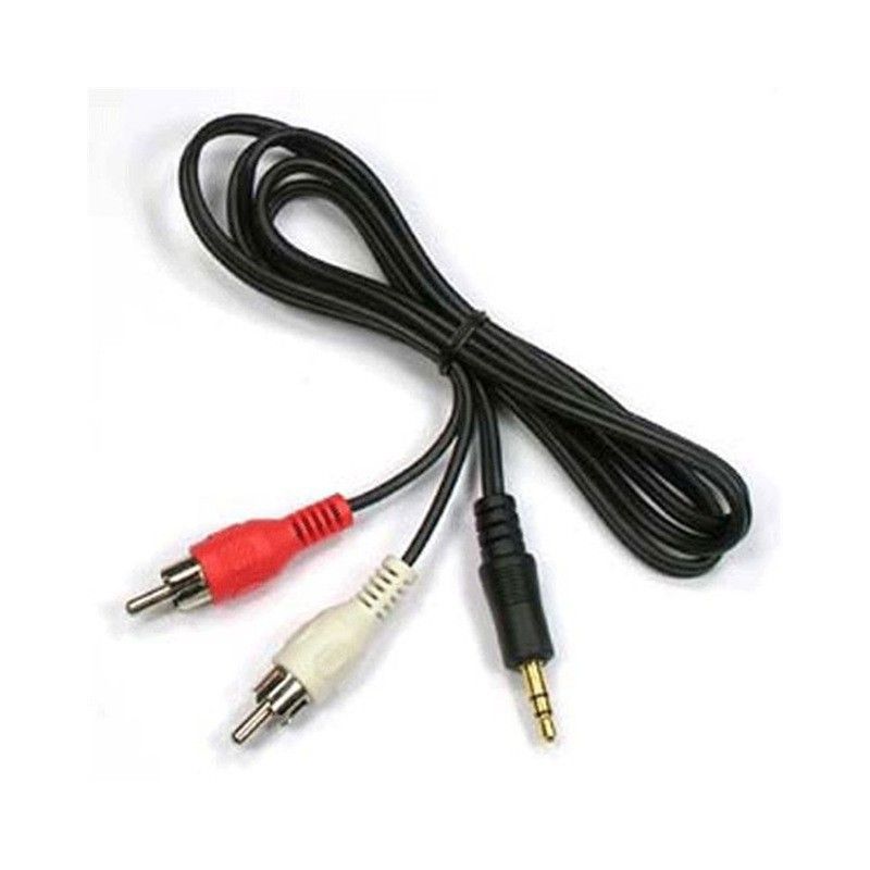 JACK 3.5 mm naar 2x Tulp (RCA) stereo kabel 1 mtr