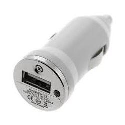 Chargeur de voiture USB blanc