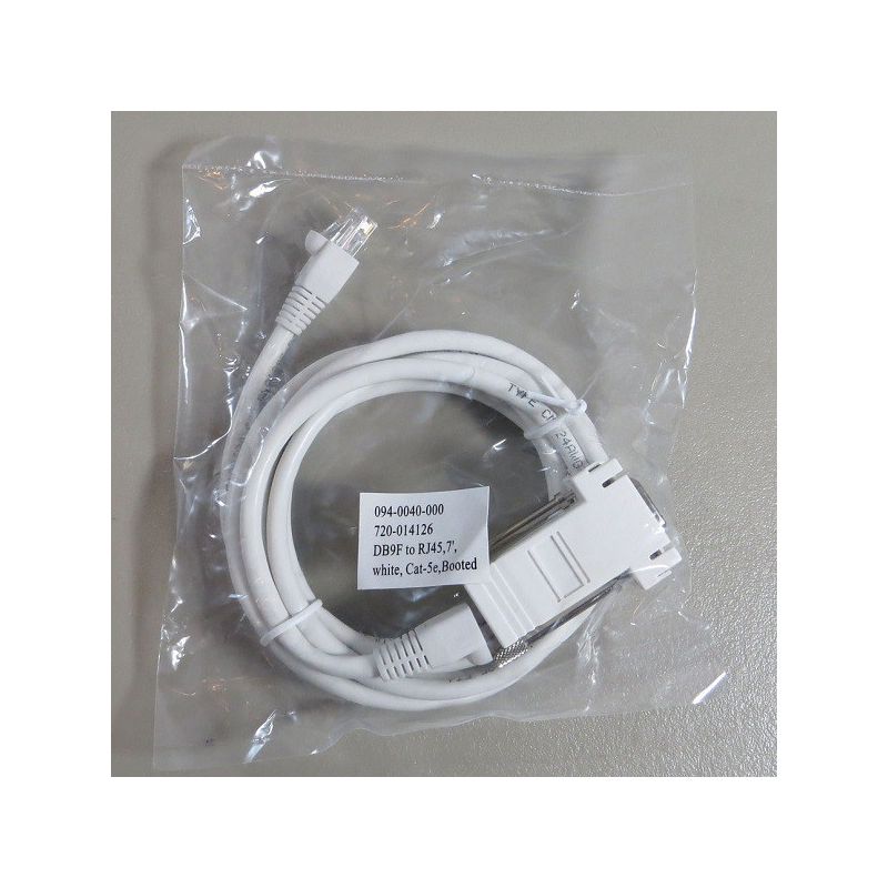 Juniper Networks 094-0040-000 DB9F to RJ45 7' Cable CAT-5E Booted 720-014126 