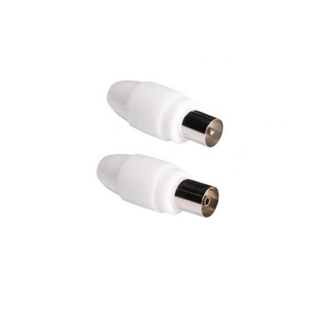 Basic Coax connector male - white