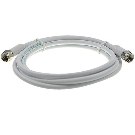 Tratec coax connection cable F (m) - F (m) / straight - white - 1.5 meters