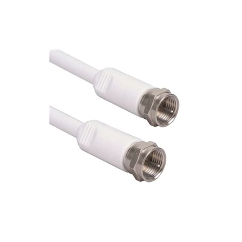 Câble de raccordement coaxial Tratec RLA75E F (m) - F (m) / droit - blanc - 1,5 mètre