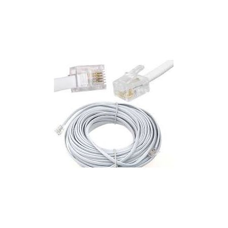 5 meter adsl kabel rj11 - kleur wit
